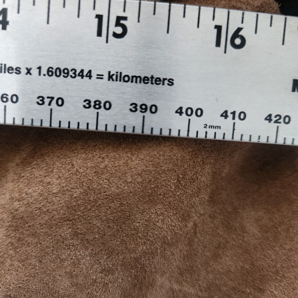 Suede 100% leather vintage western embroidered floral skirt - Picture 6 of 7